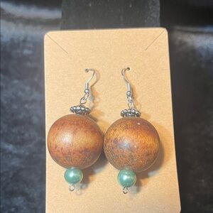 Hand ✋ Made  Large Wooden Earrings